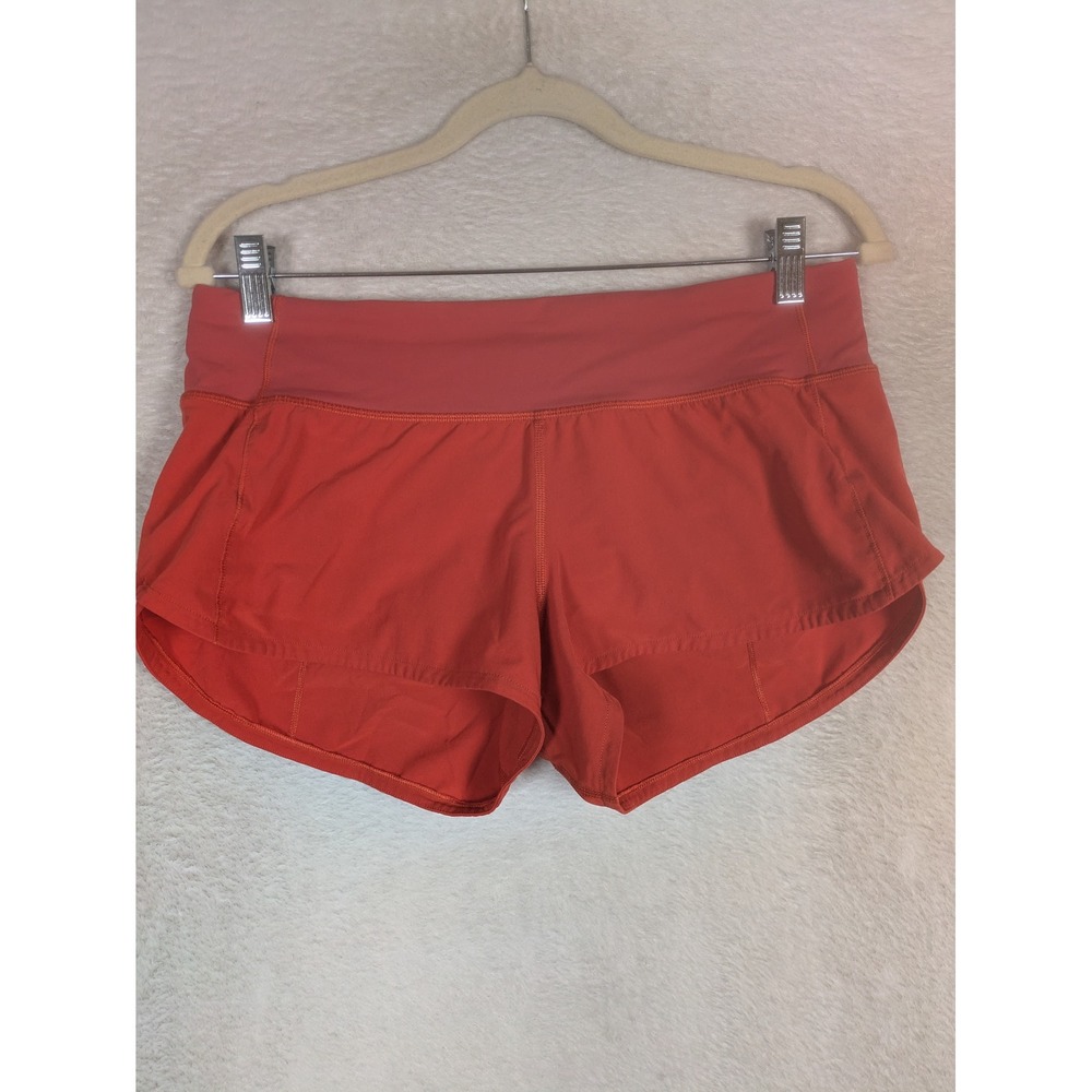 Lululemon Speed Up Short Women's 6 Red Low Rise 2.5" Inseam Back Zip Pocket